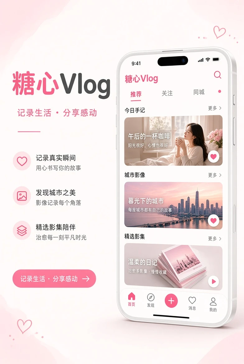糖心Vlog移动端影集阅读视觉